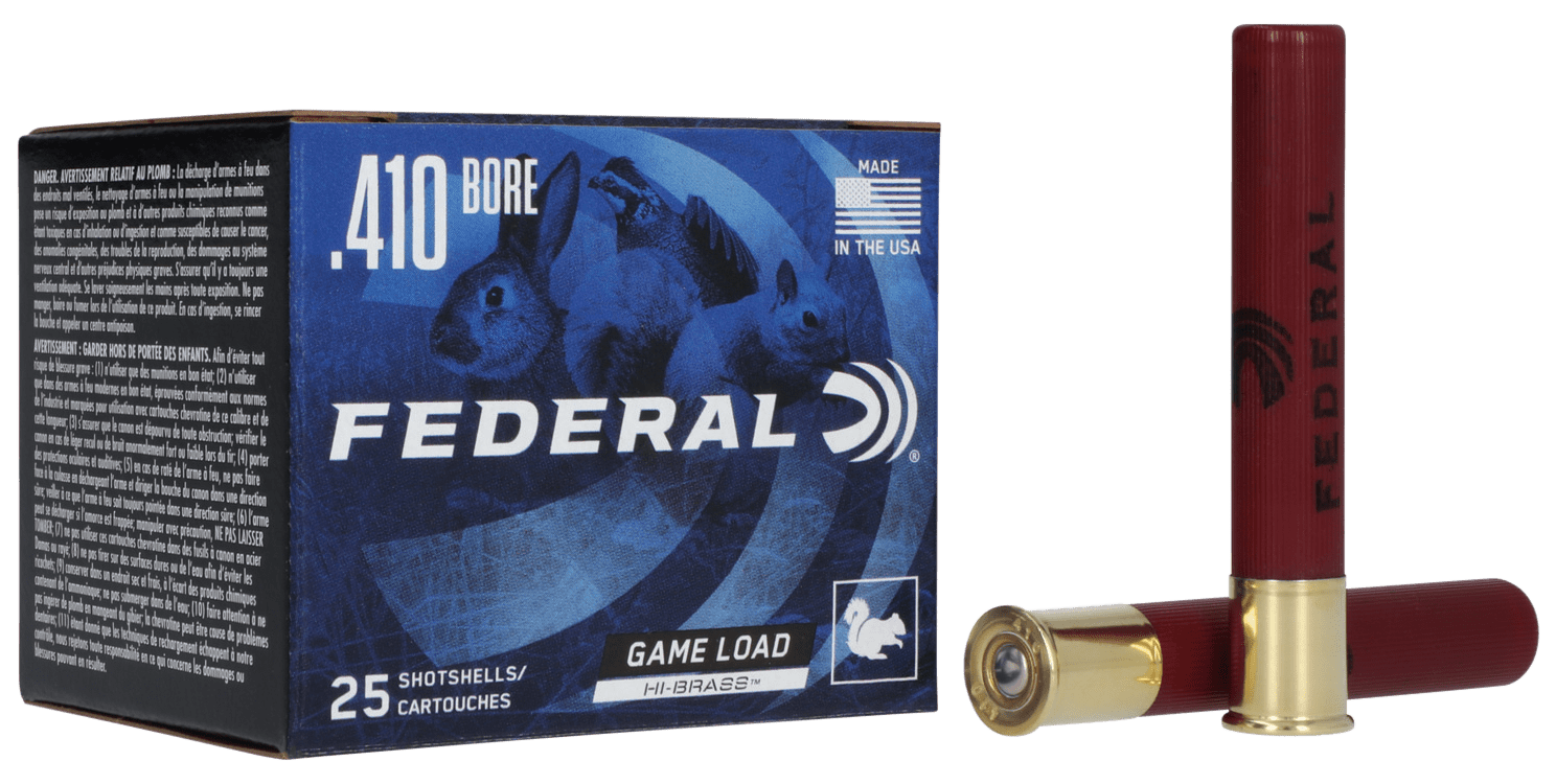 Federal H41375 Game-Shok High Brass 410 Gauge 3 11/16 oz 7.5 Shot 25 Per  Box/ 10 Case - SJ Solutions LLC